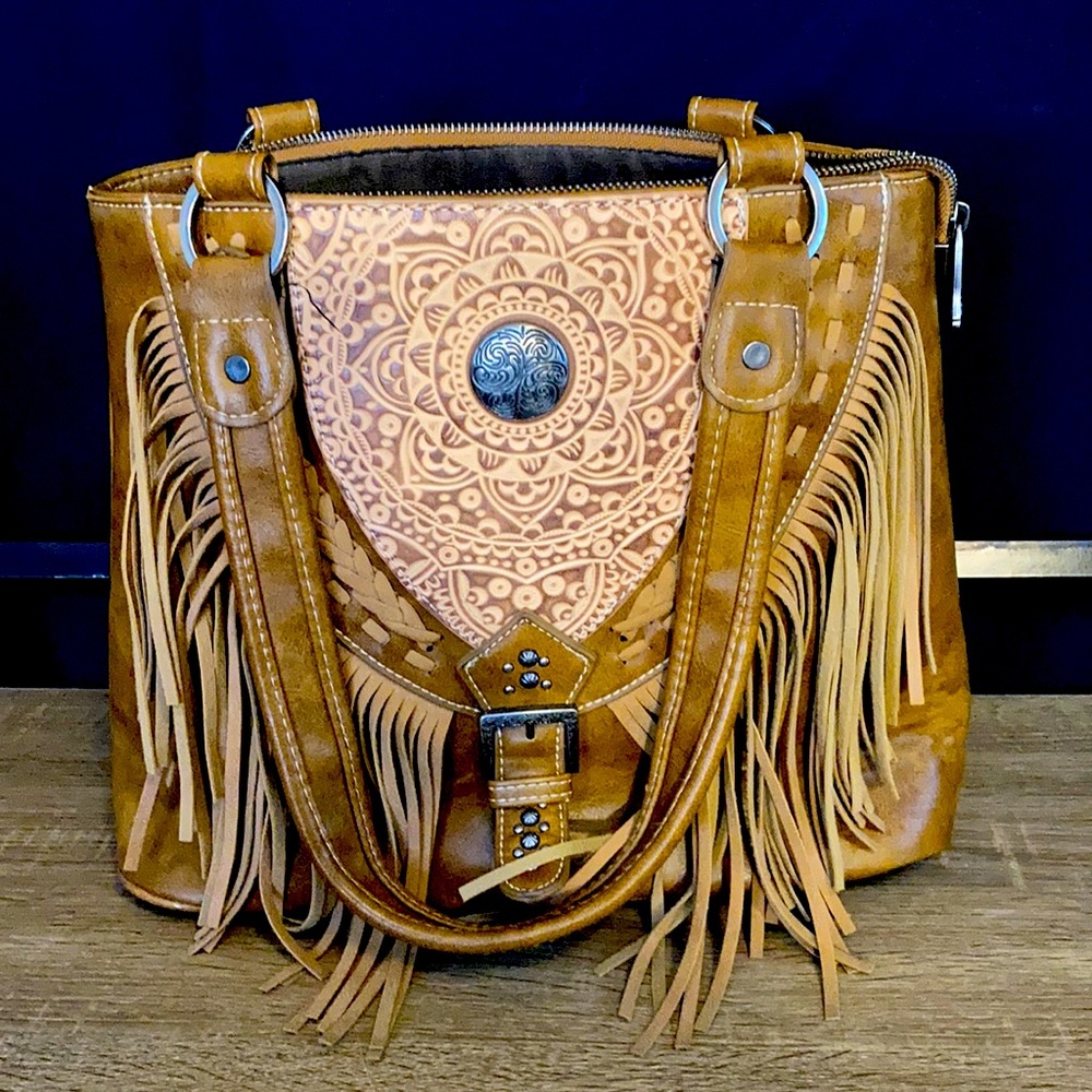 Trinity ranch purse large brown tan